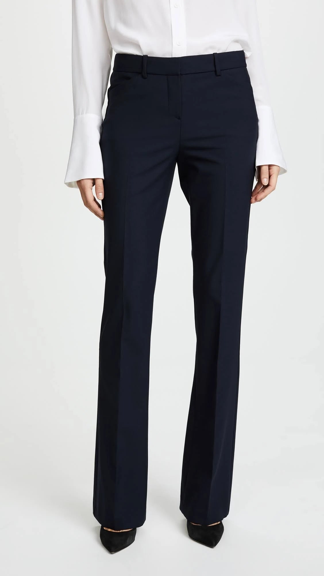Stretch Wool Relaxed Straight Pant W7263