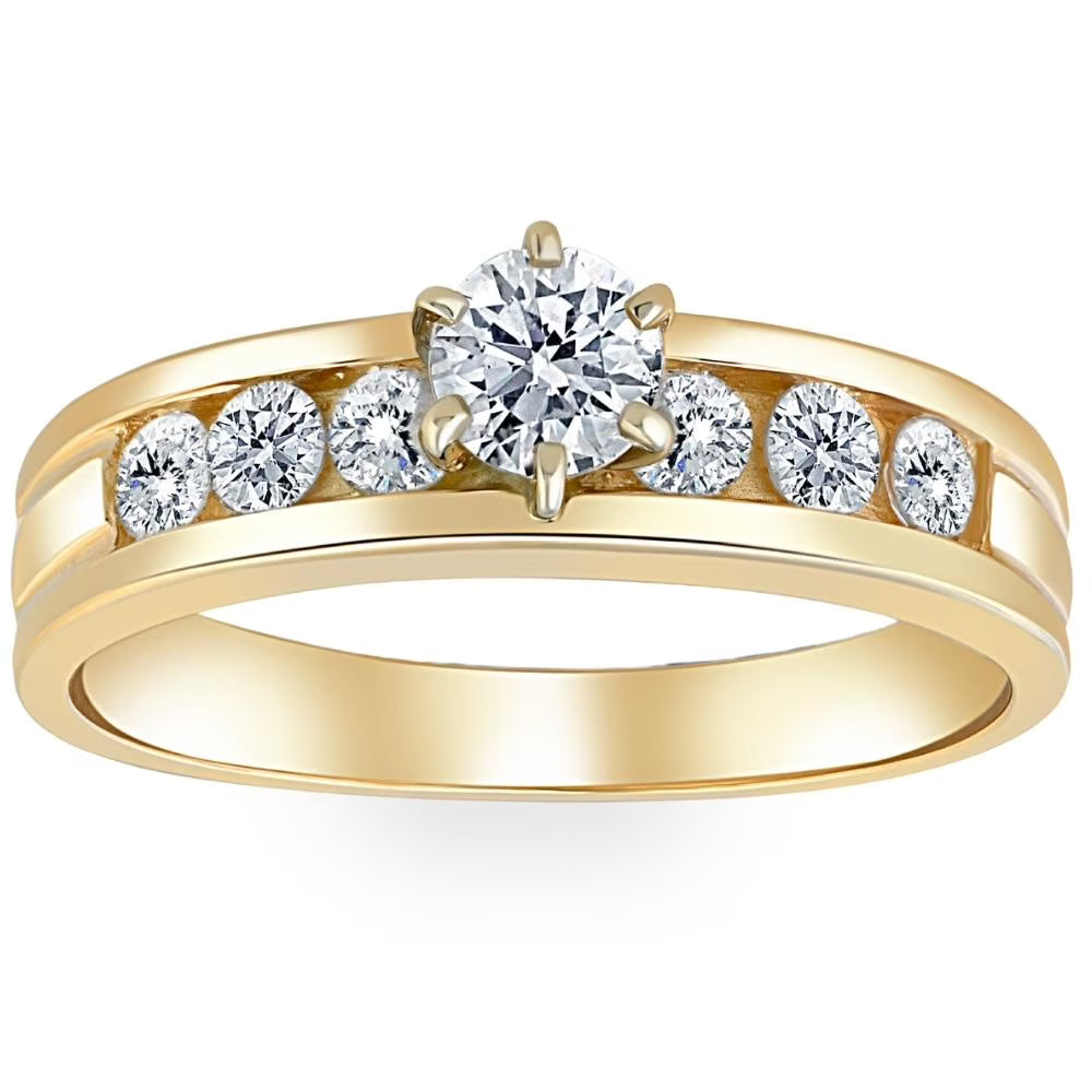 14K Yellow Gold Diamond Engagement Ring T551863