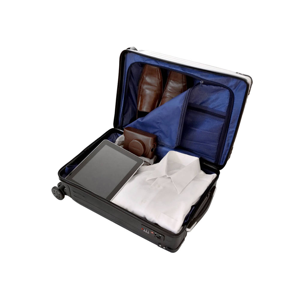 White Carry on Suitcase Q1416