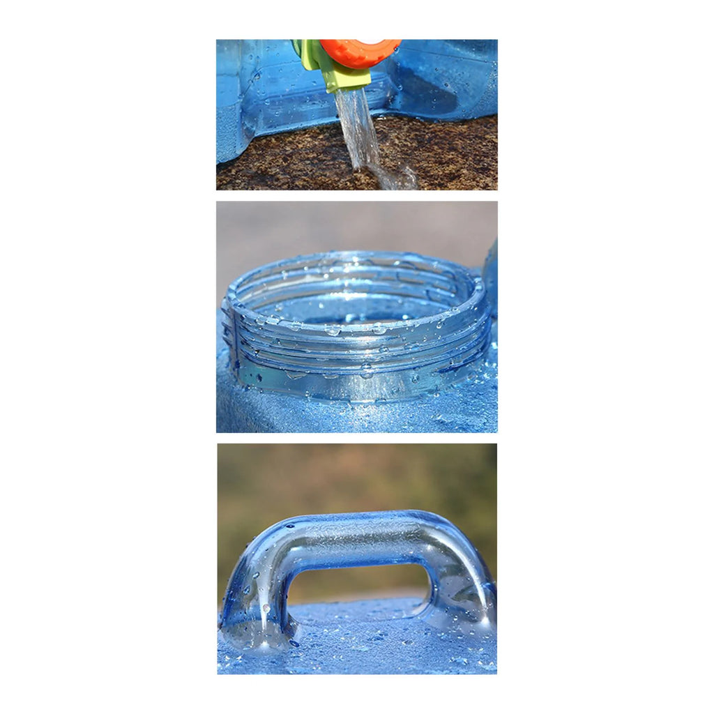Transparent Blue 12 Liters Portable Water Container with Faucet V550839