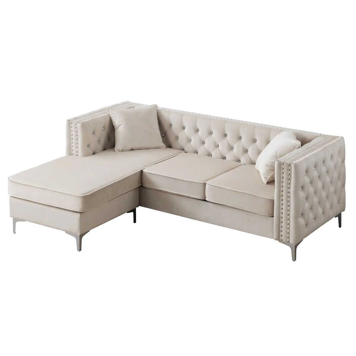 Ivory Sofa Chaise U132599