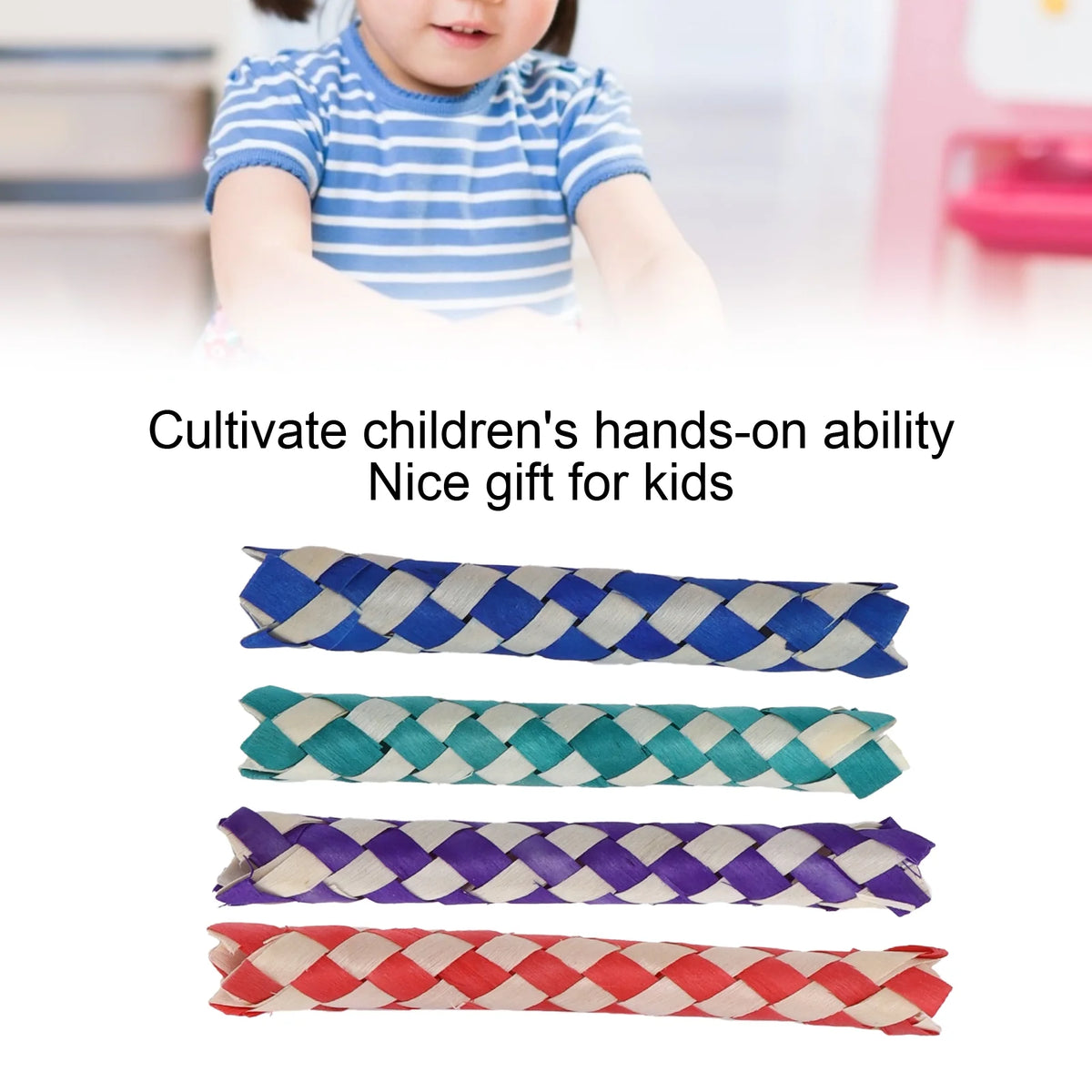 24Pcs Bamboo Finger Traps Chew Toy I2752
