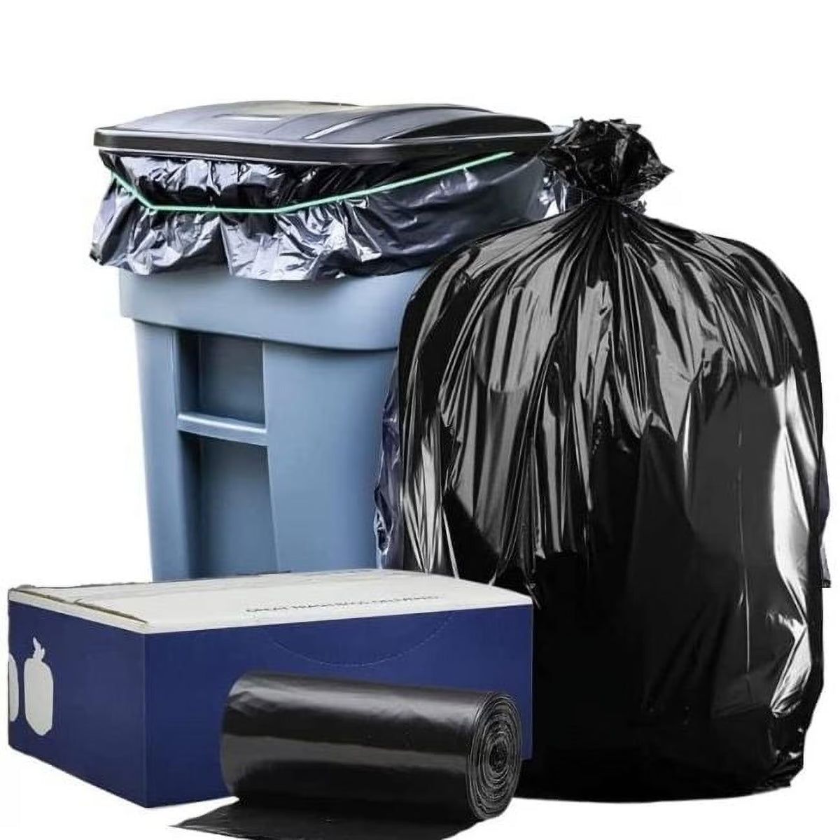 Black 64 Gallon Trash Bags, 50 Count B186