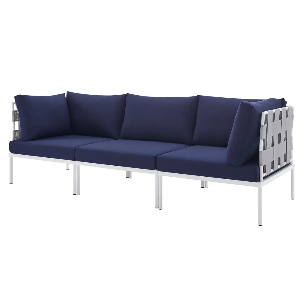 Grey Blue Navy Modern Outdoor Lounge Sofa O20043