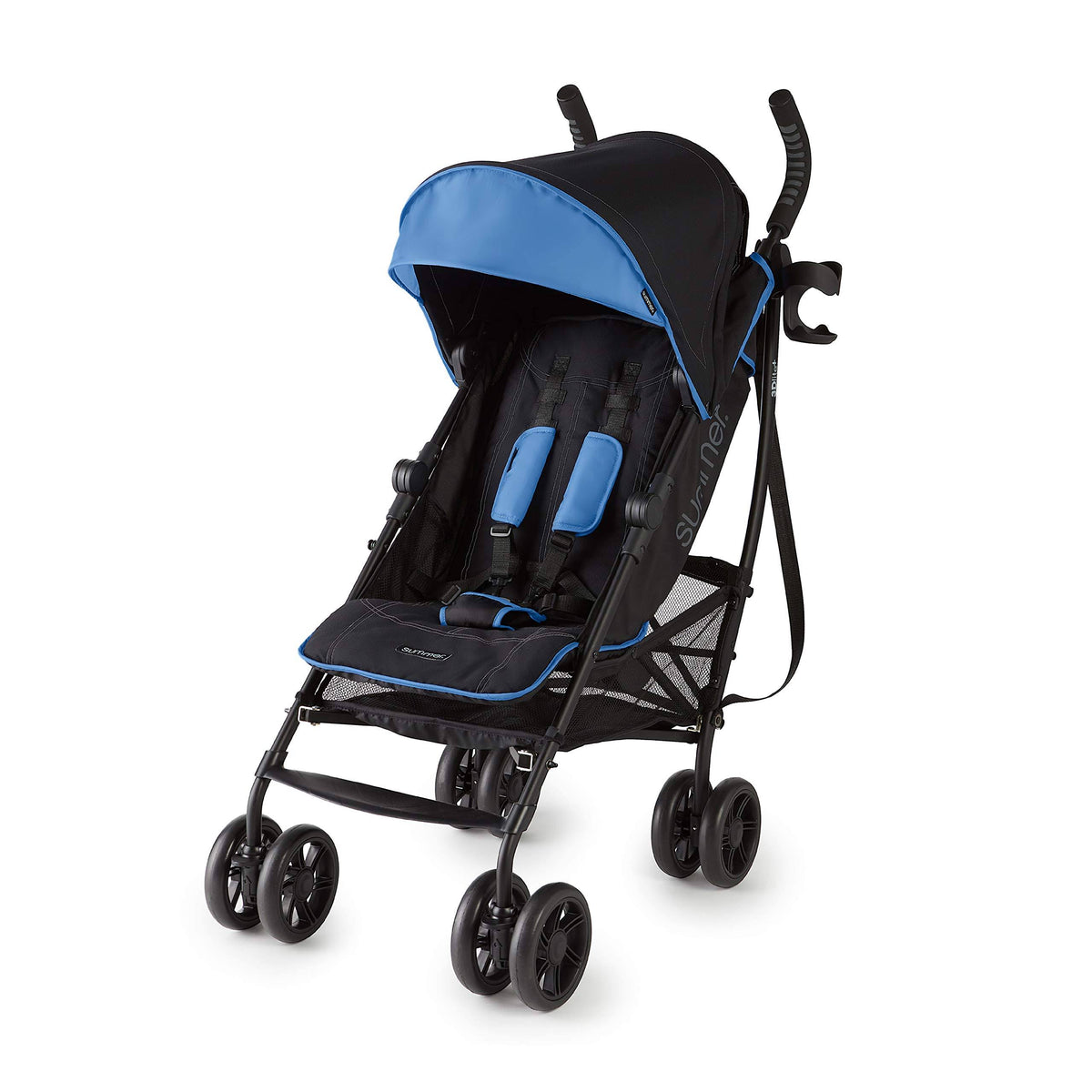 Blue Matte Black Convenience Stroller D18015
