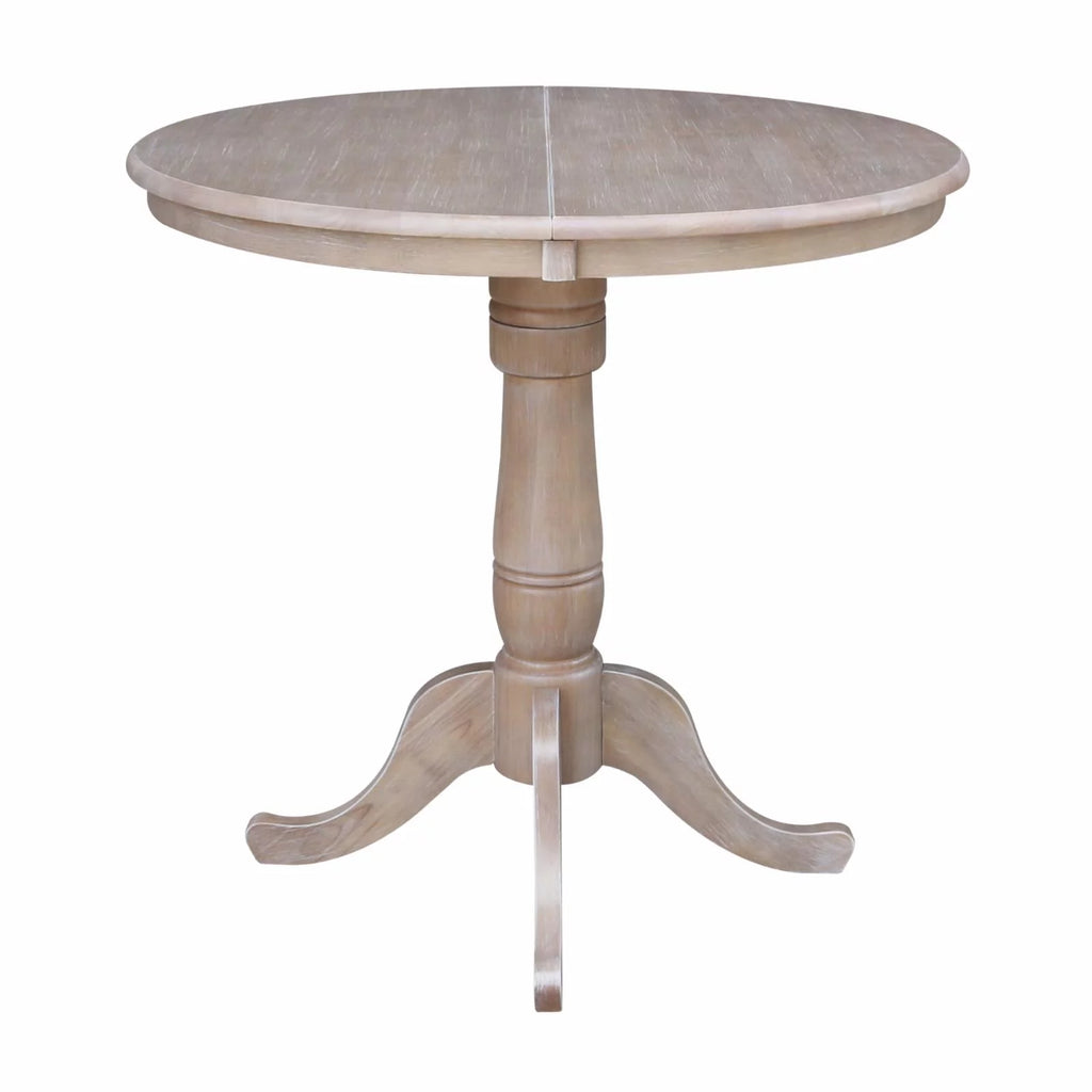 36" Round Top Pedestal Table with 12" Leaf R7355