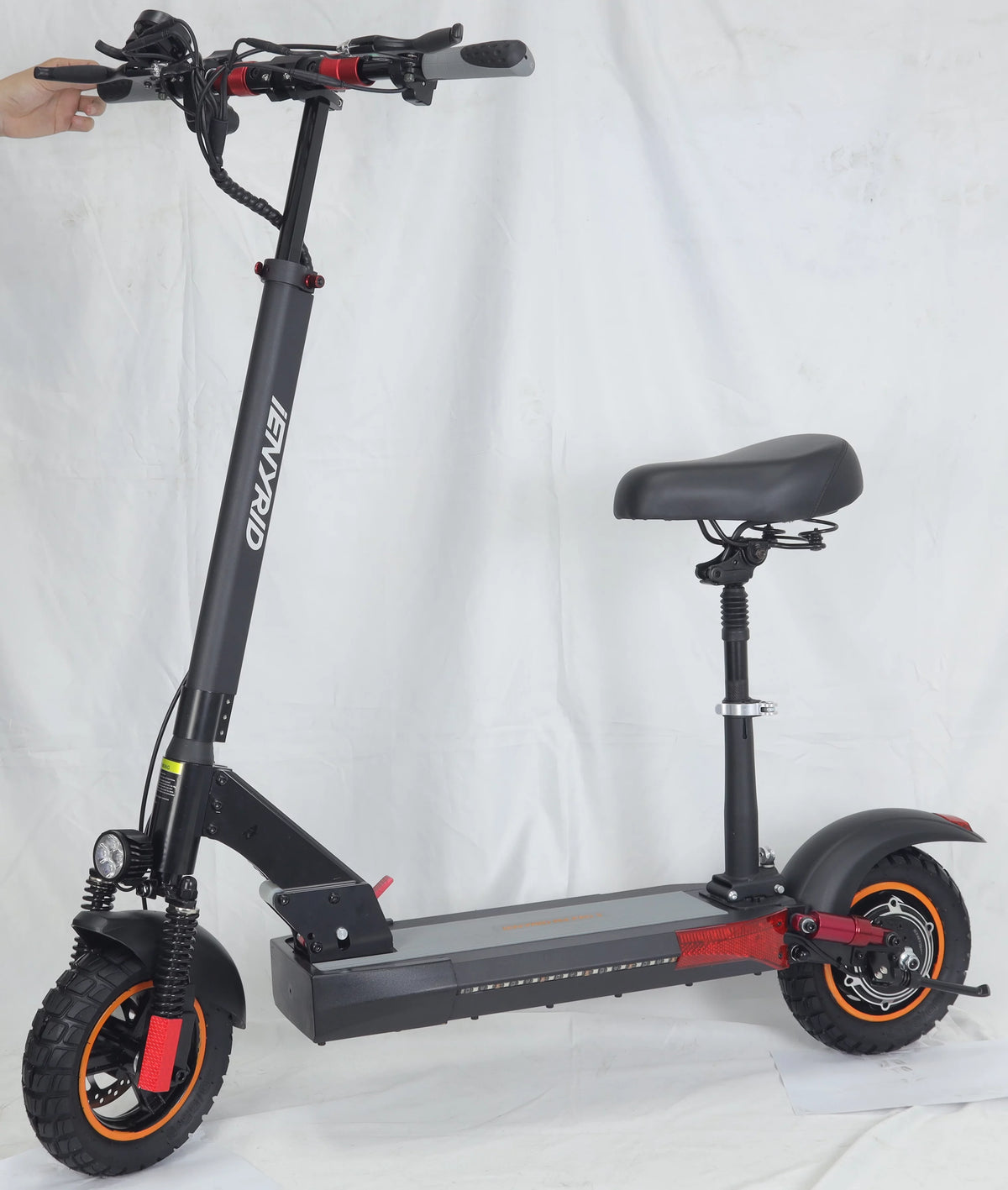 Electric Scooter with Seat, 10" Pneumatic Tires, 600W Motor J551