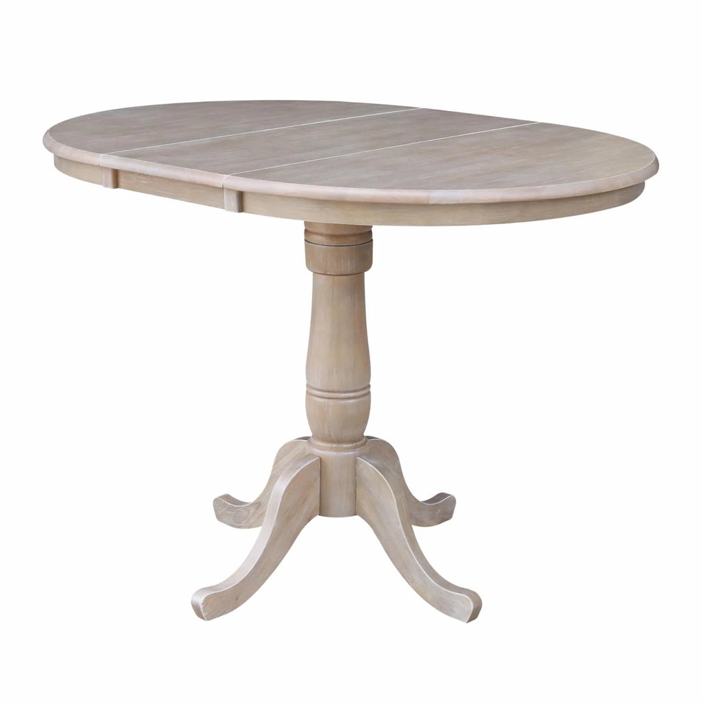 36" Round Top Pedestal Table with 12" Leaf R7355