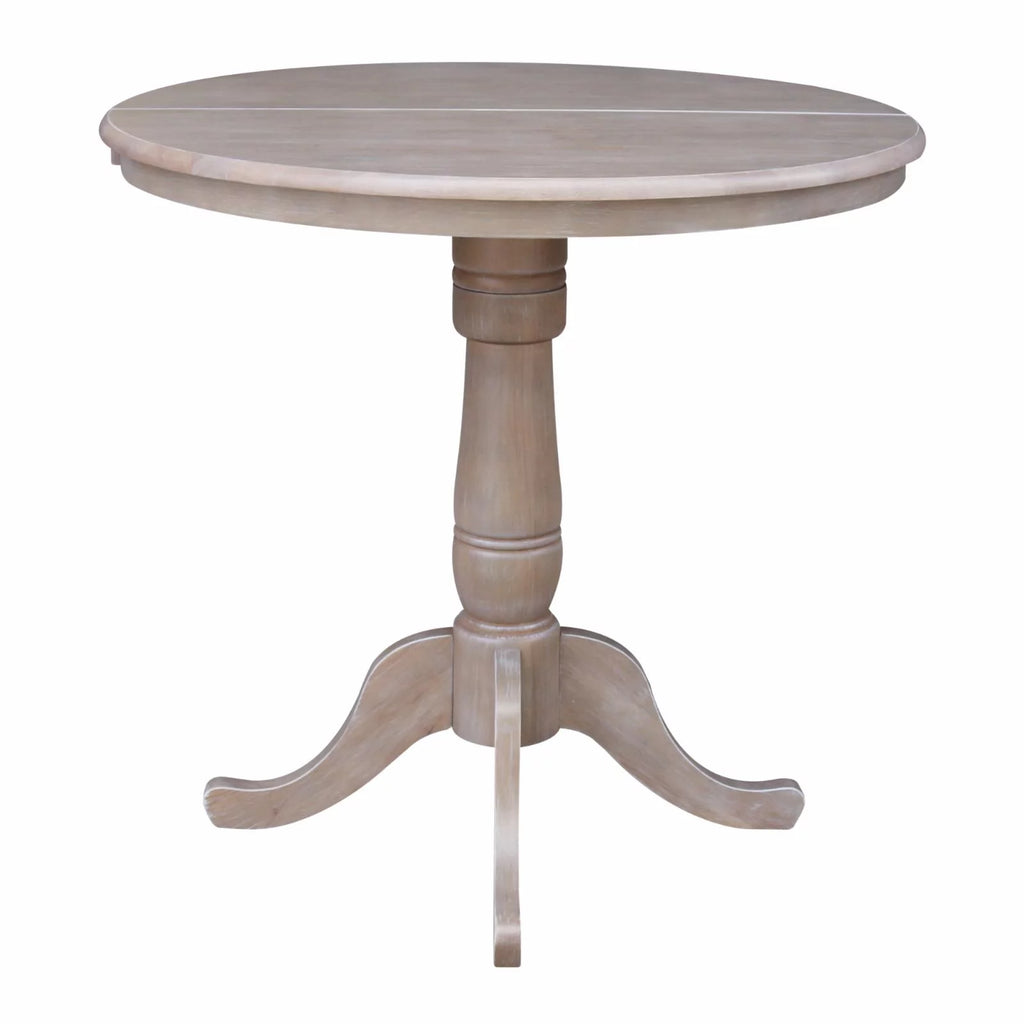 36" Round Top Pedestal Table with 12" Leaf R7355