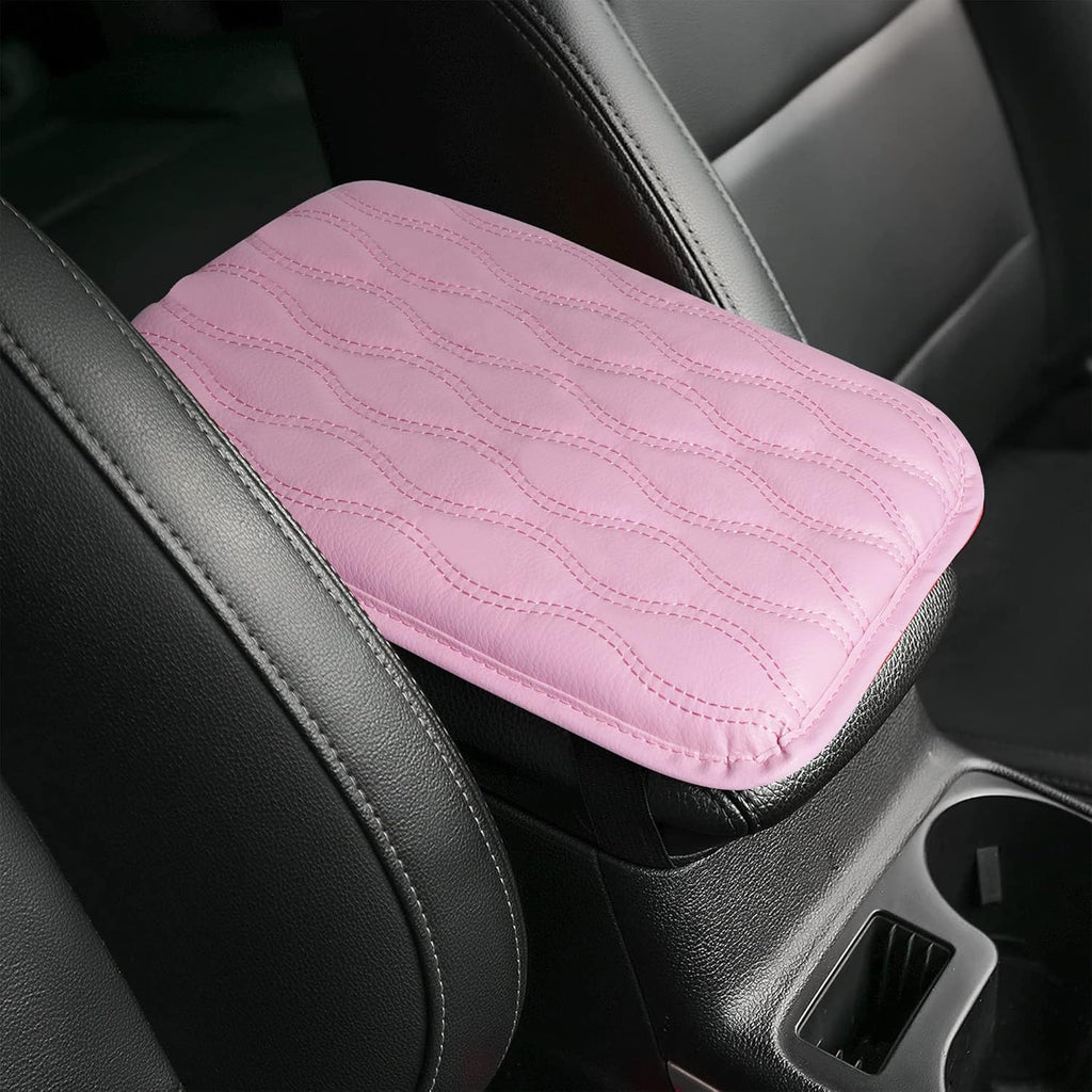 Universal Center Console Cover Waterproof Armrest Pad Protector (Black) (Red) U967035
