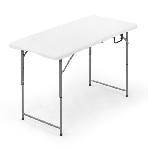 White Foldable Utility Bi-Fold Table X19844