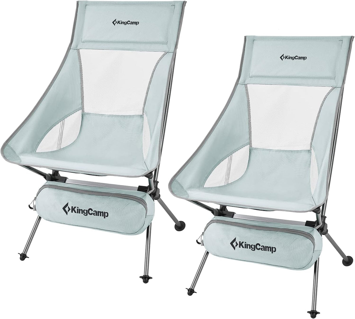 Ultralight High Back Folding Camping Chair with Armrest, 2 Pack, Carry Bag A900650