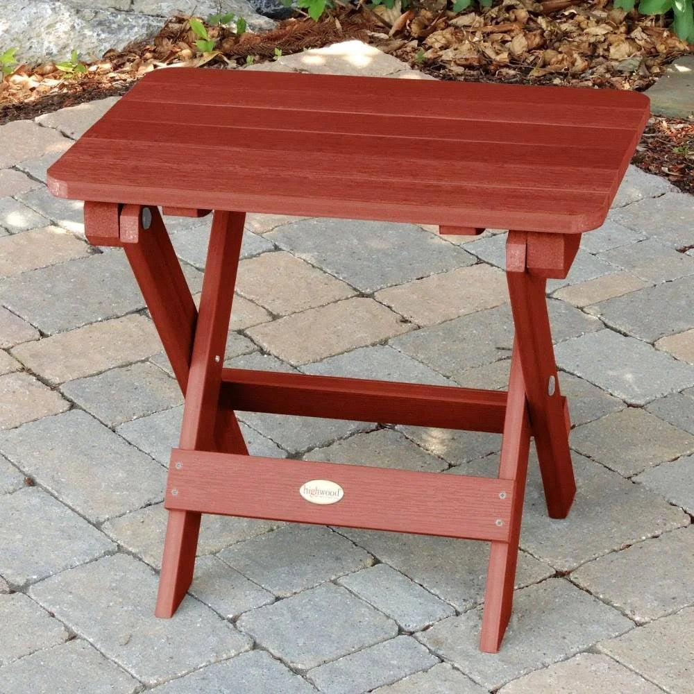 Rustic Red Folding Side Table A366