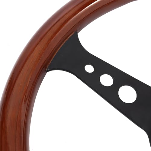 14" Wood Grain Steering Wheel with Horn Button 6 bolts S8540