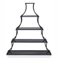 Industrial Metal 5-Shelf Bookcase in Sand Black D209