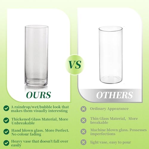 3 PCS Clear Glass Cylinder Candle Holder P6160