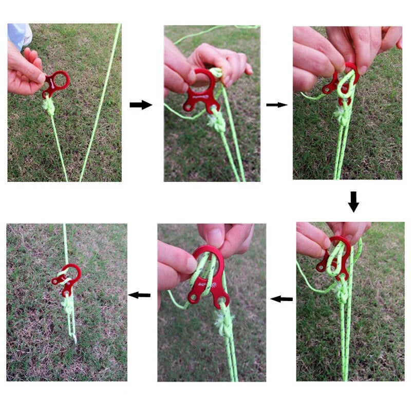 3 Hole Aluminium Alloy Tent Tensioner Cords N51701