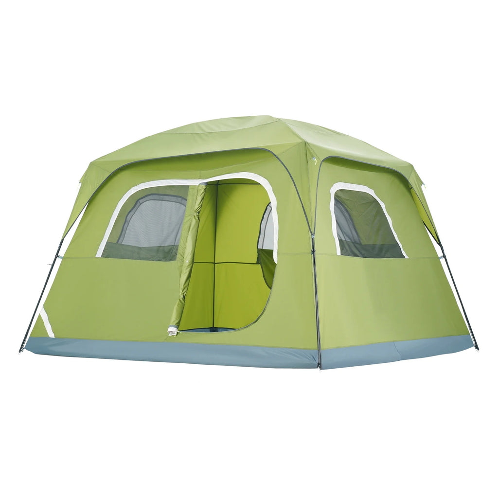 Camping Tent 10x9x6.5ft 6 People Waterproof Lightweight 190T Polyester 150D Oxford Fabric L971205