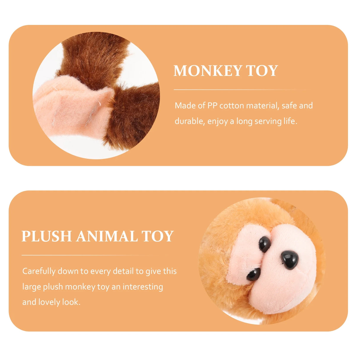 2Pcs Hanging Plush Monkey Doll Stuffed Animal Toy N2130