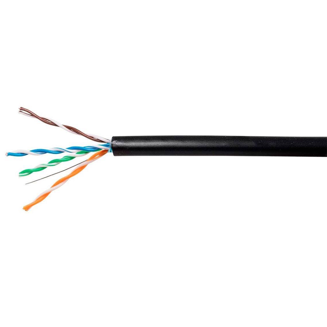 1000ft Cat5e Bulk Bare Copper STP 24AWG Outdoor Direct Burial Solid Cable C824083