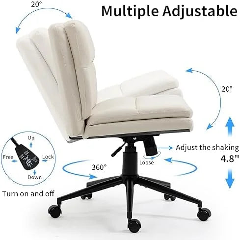 Black Armless Fabric Swivel Office Chair A8508