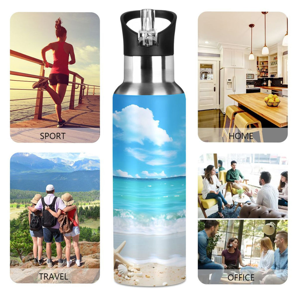 Insulated Stainless Steel Water Bottle with Straw Lid, 20 oz J571