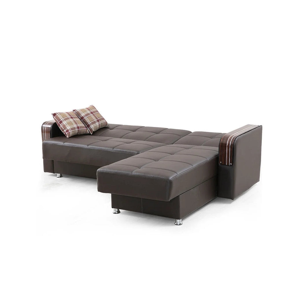Brown Reversible Sectional Sofa B5592