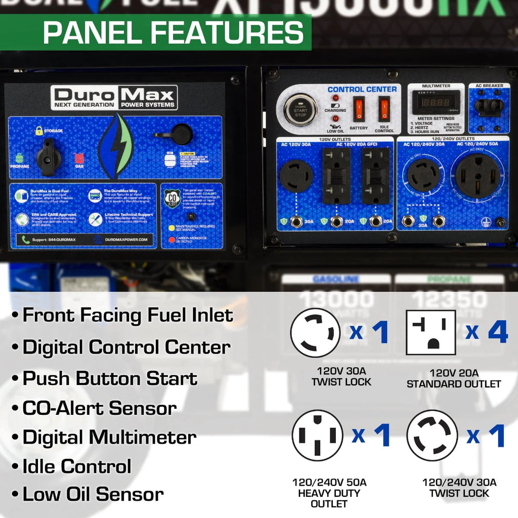 13,000 Watt Dual Fuel Portable Generator T323297