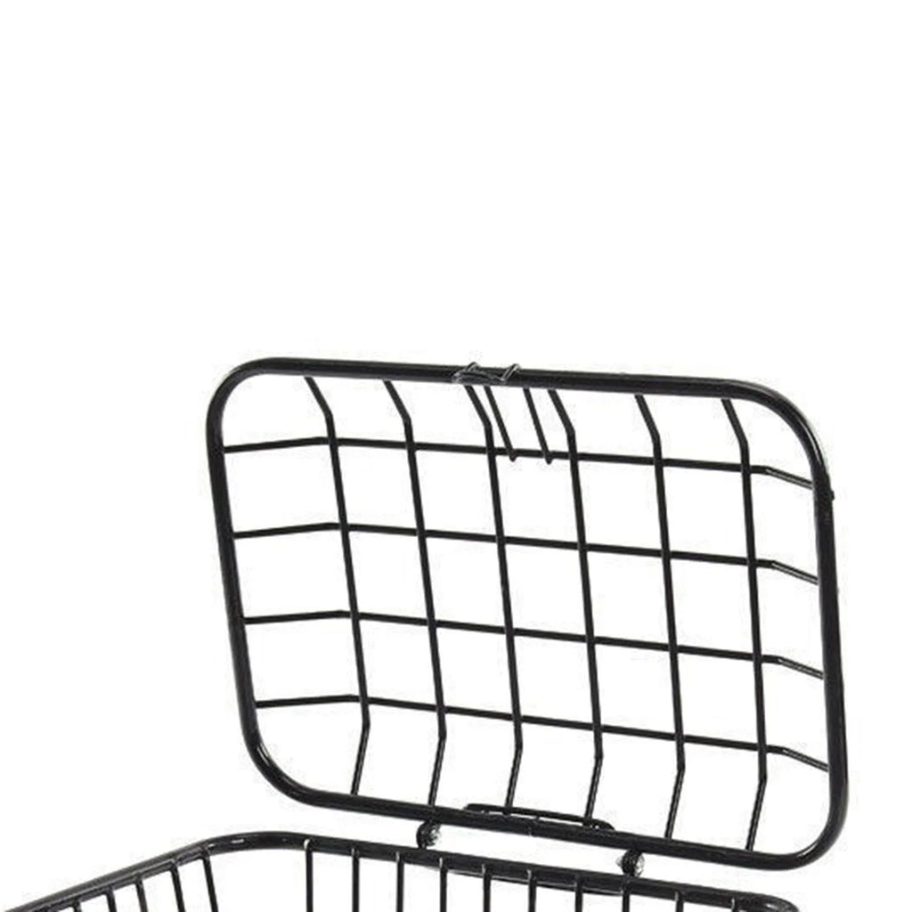 Metal Wire Storage Basket with Cover L6722