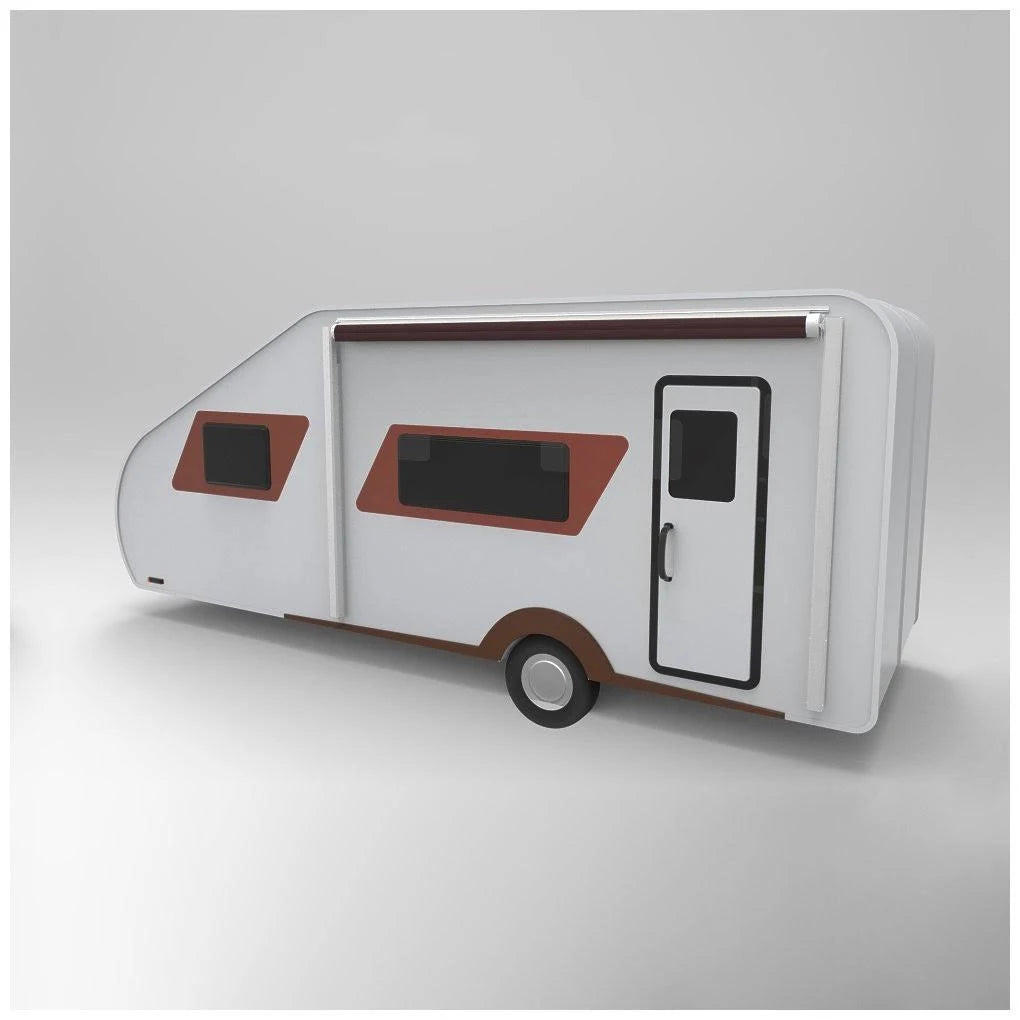 Motorized Retractable RV/Patio Awning - 13 x 8 Feet - Blue Fade C988030