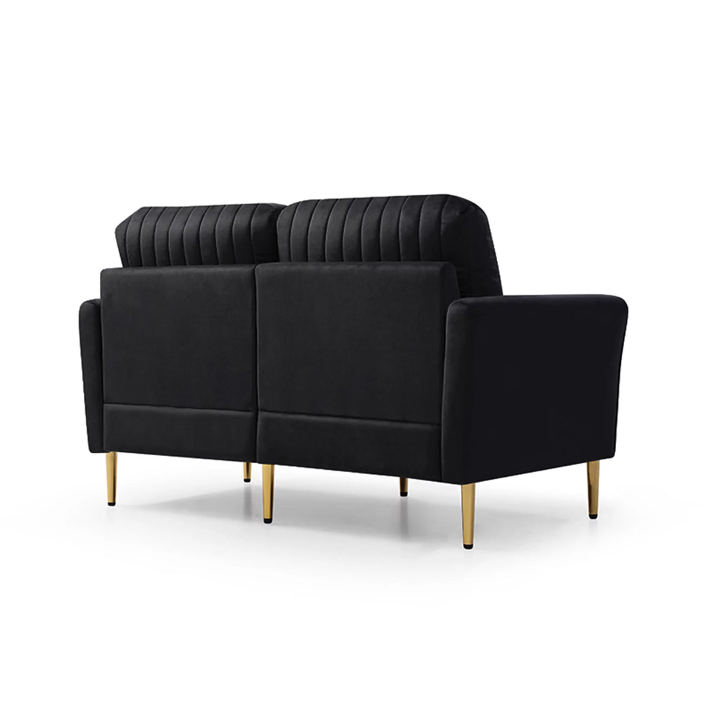 Black Velvet Loveseat R14771