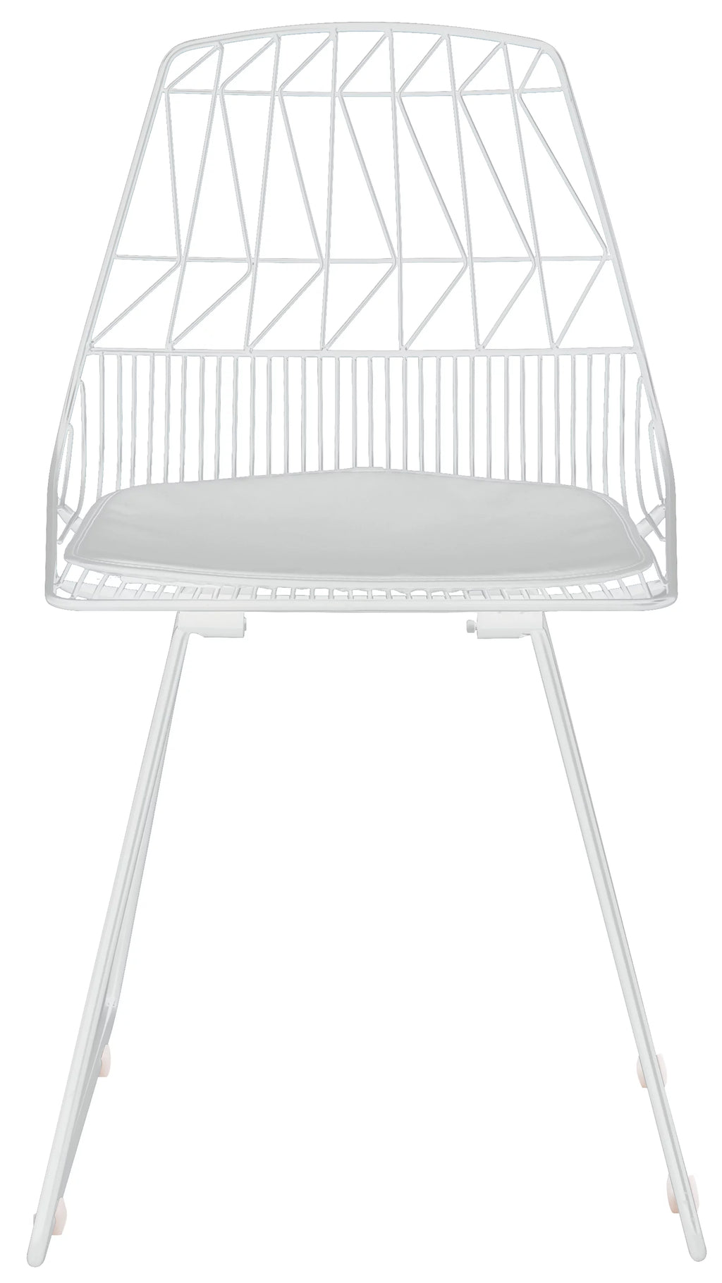 French White Metal Dining Chair Set of 2 R3484