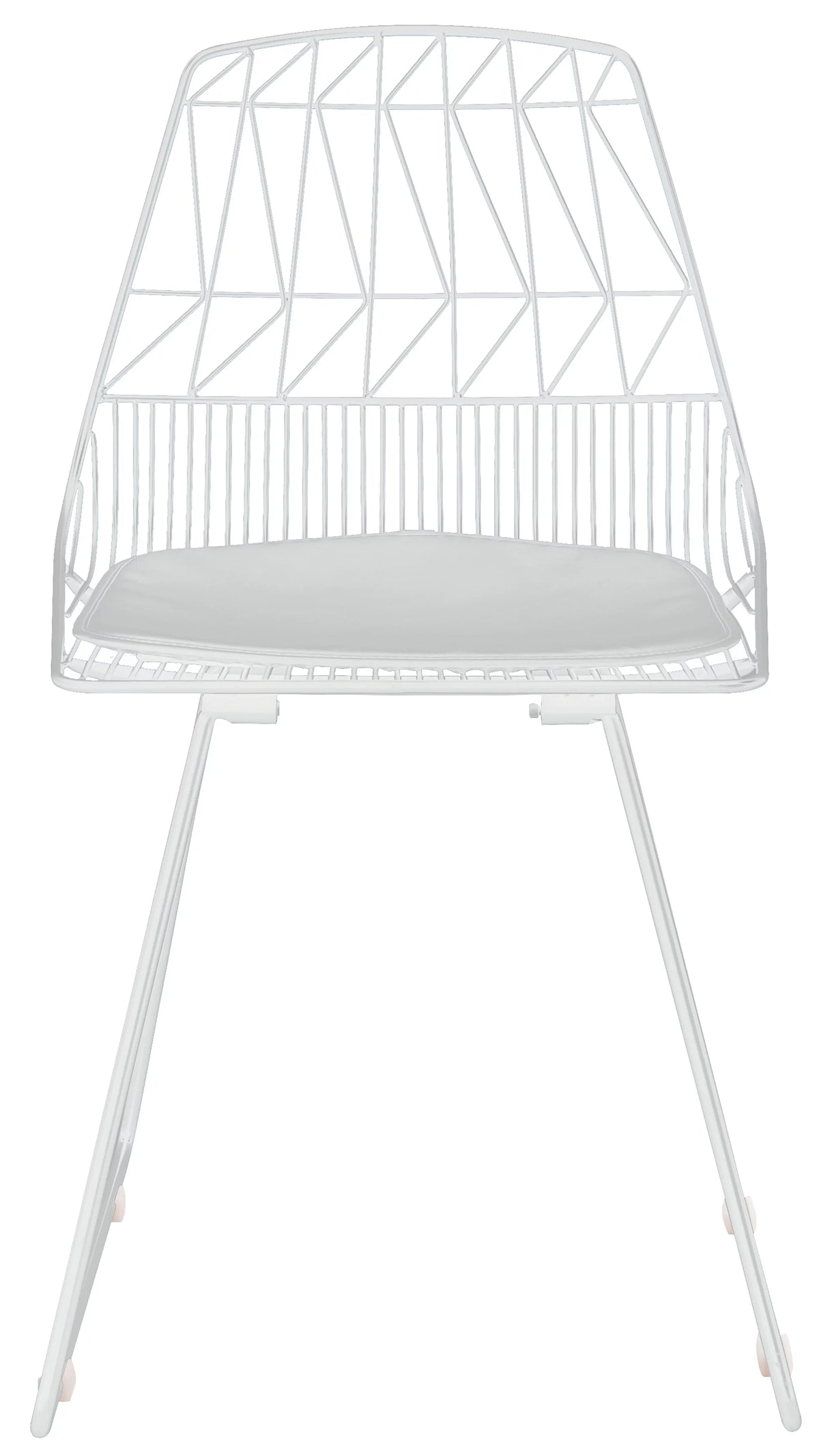 French White Metal Dining Chair Set of 2 R3484
