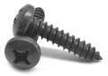 #8-18 x 1 3/4 Sheet Metal Screw Phillips Pan Head Type AB Low Carbon Steel Black Oxide T8407