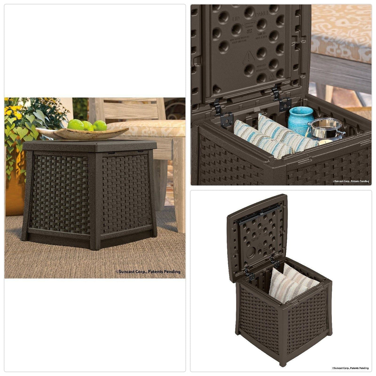 Resin Patio Storage End Table H79984