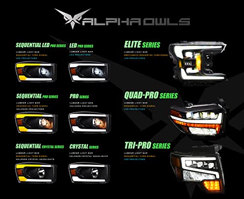 Black Projector Headlights with LED Bar C91935