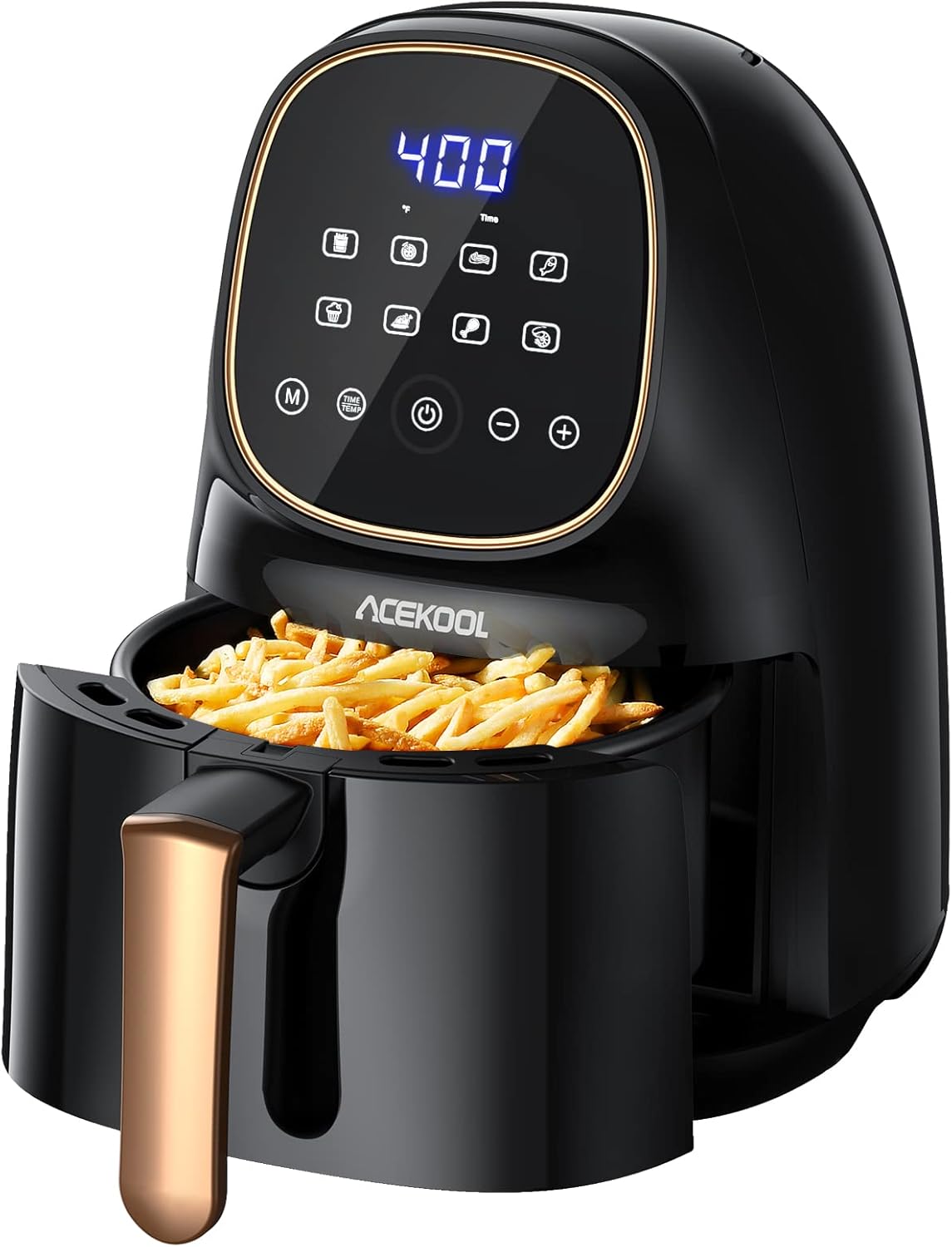 2.2 Quart 1000W Electric Air Fryer with LCD Touch Screen & Nonstick Frying Pot Y49089