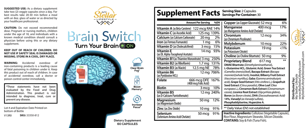 60 Capsules Brain Switch C9891