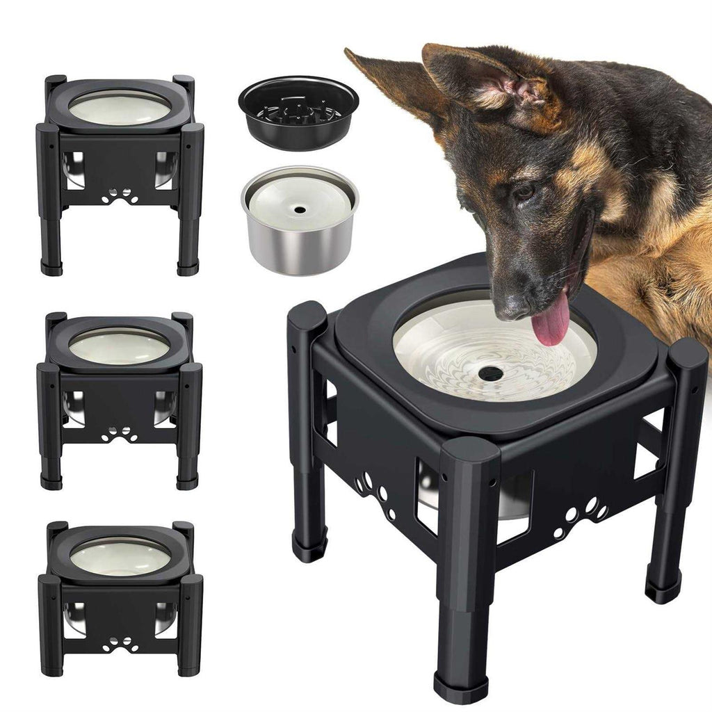 Elevated Dog Water Bowl 80OZ/2.5L Slow Feeder P84938