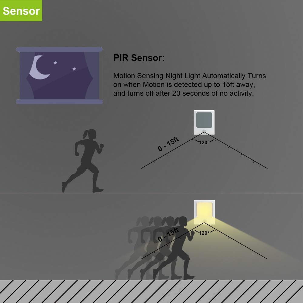 Warm White Motion Sensor LED Night Light, 2 Pack C346