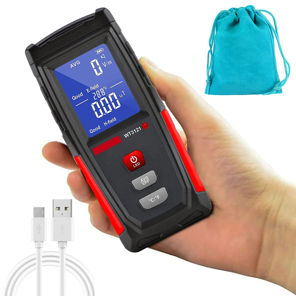 Rechargeable Digital Electromagnetic Field Radiation Detector S97098