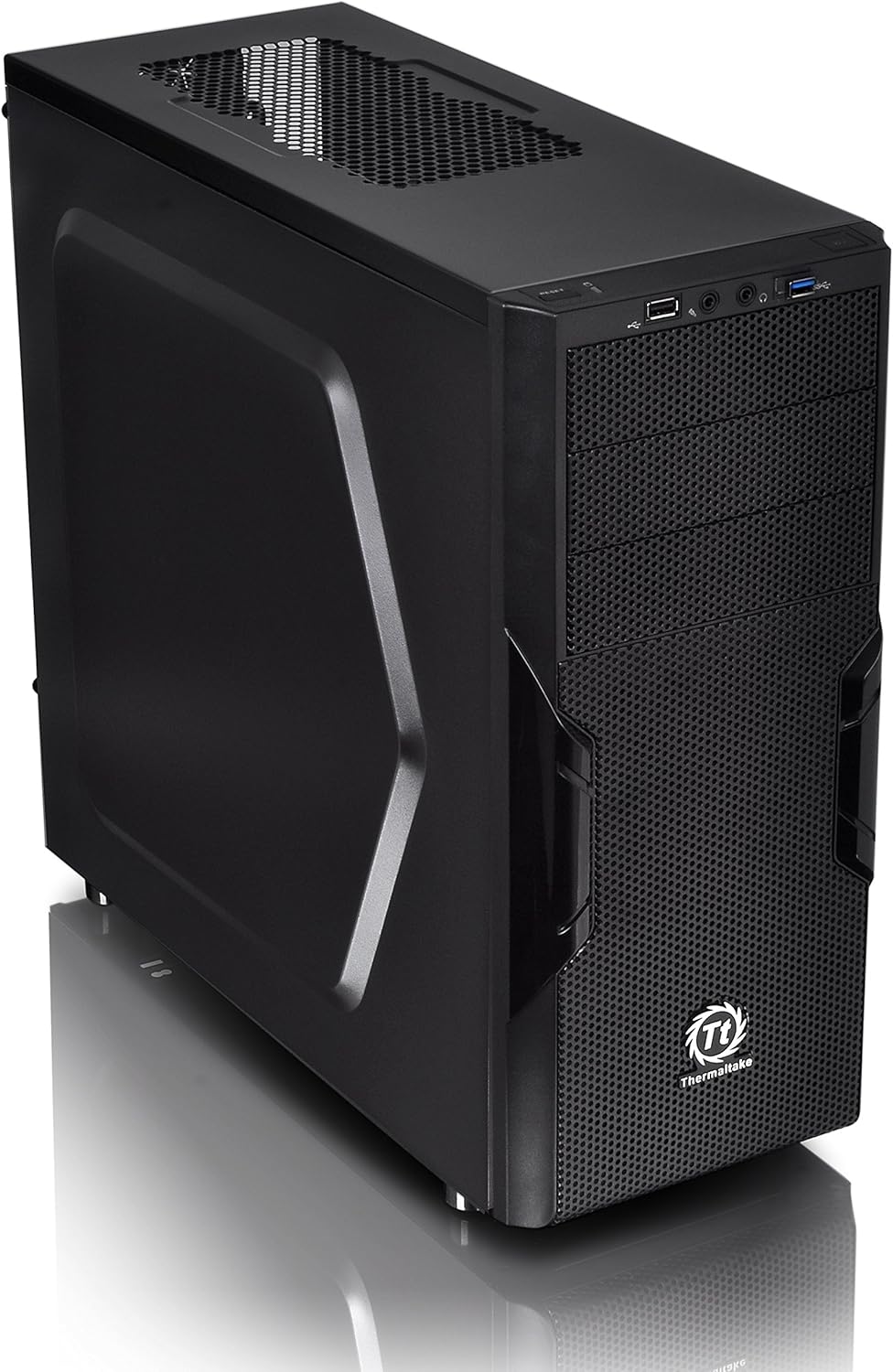 Tempered Glass RGB ATX Mid Tower Case with 120mm Rear Fan R42986