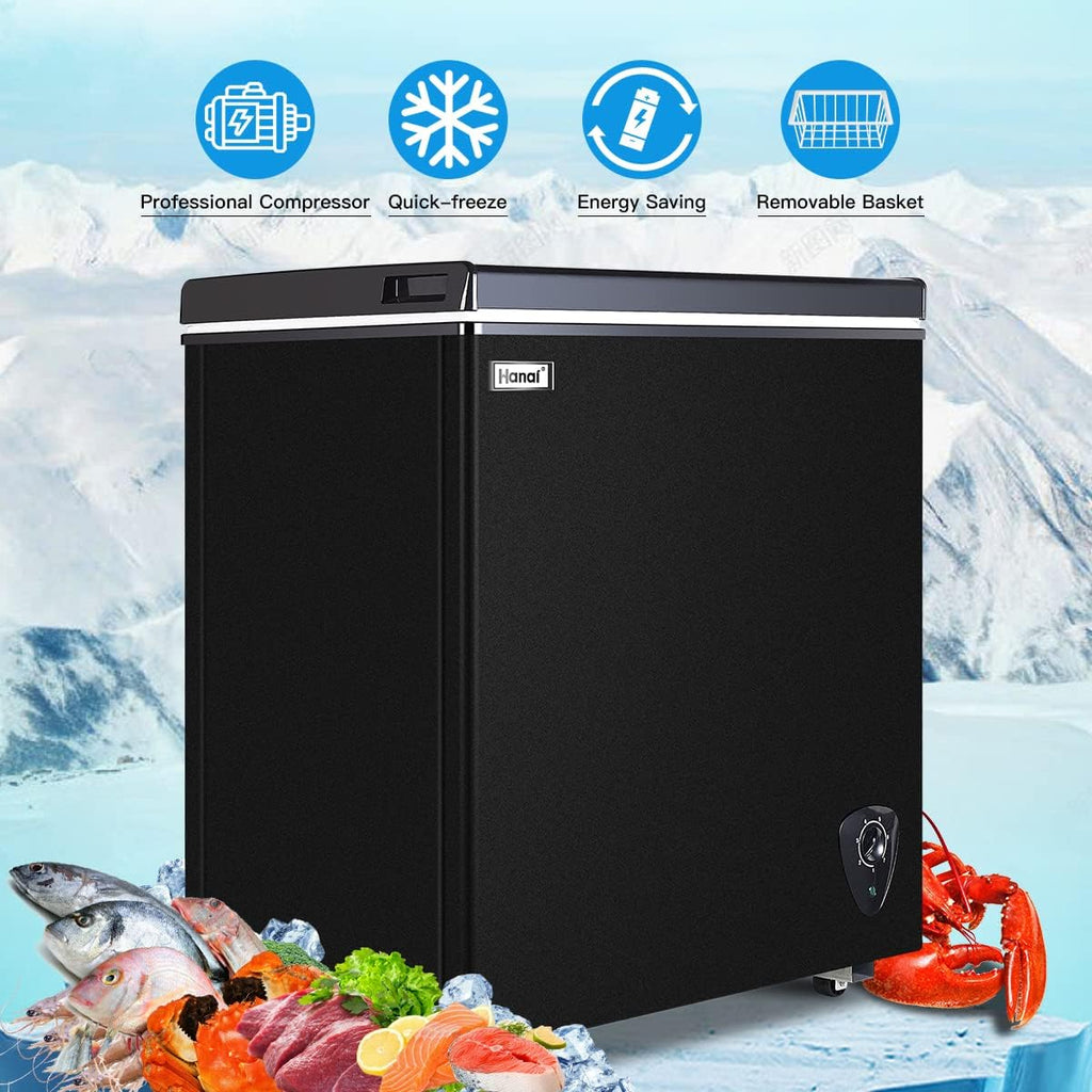 5.0 Cubic Top Open Door Chest Freezer with Removable Storage Basket S42146