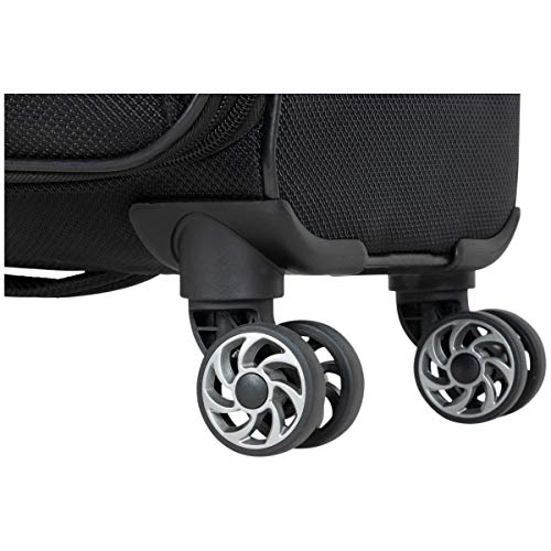 Black 20-Inch Lightweight Softside Expandable 8-Wheel Spinner Luggage K100