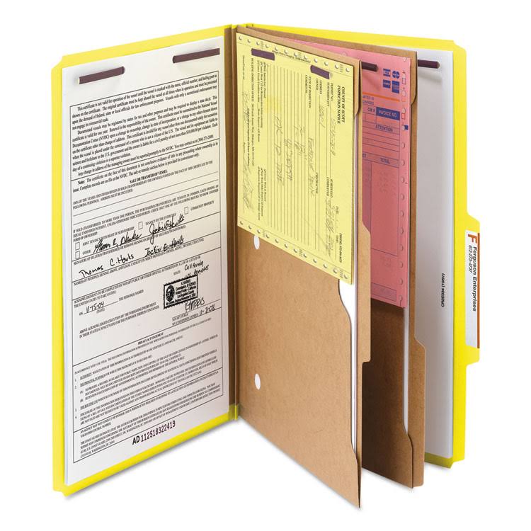 Pressboard Classification Folders with 2 Pocket Dividers M8631