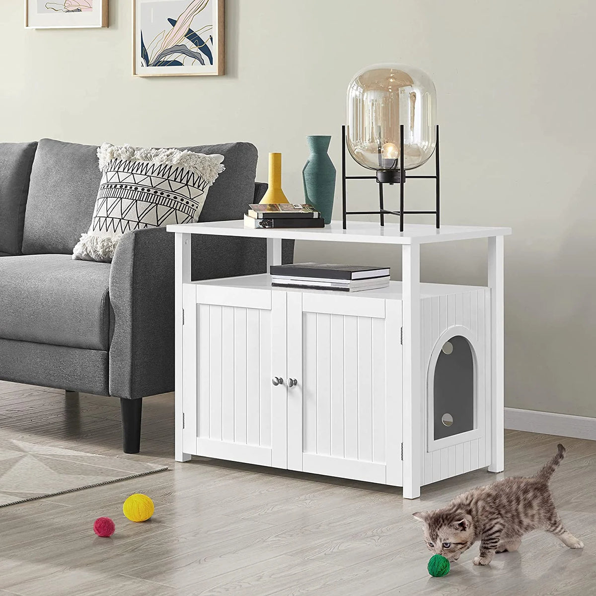 Cat Litter Box Enclosure with Storage Shelf B606980
