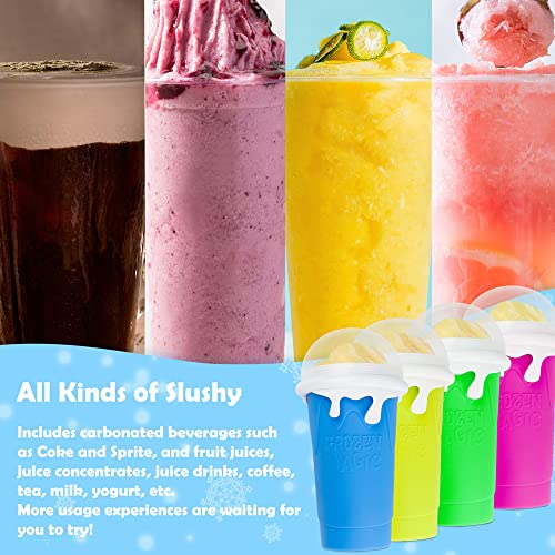 Blue Double Layers Silicone Slushy Cup Maker 500ml L4055