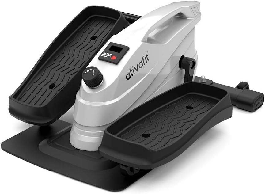 Compact Under Desk Elliptical Machine with Non-Slip Pedal and Adjustable Resistance K471