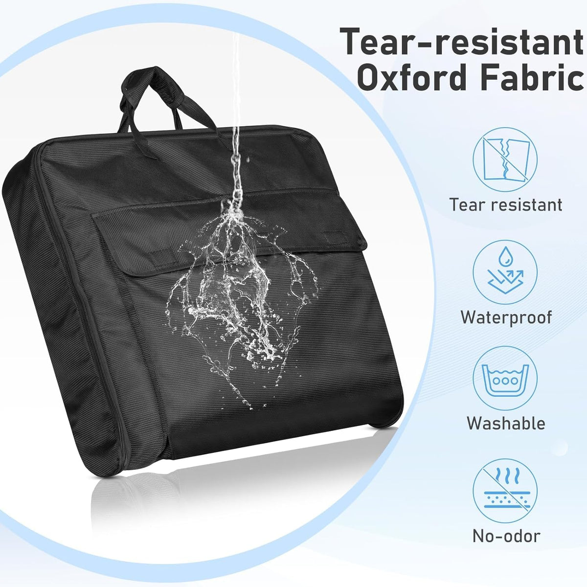 Black 43'' Waterproof Garment Bag with Shoulder Strap M152408