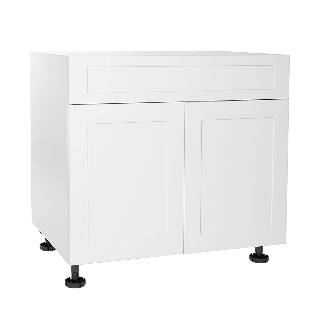 Stock Sink Base Cabinet in Shaker White S351091